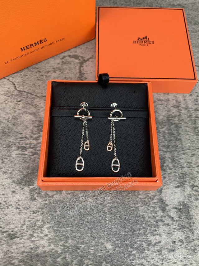 Hermes首飾品 愛馬仕時尚百搭耳環吊環 Hermes豬鼻子長款耳釘  zgh1536